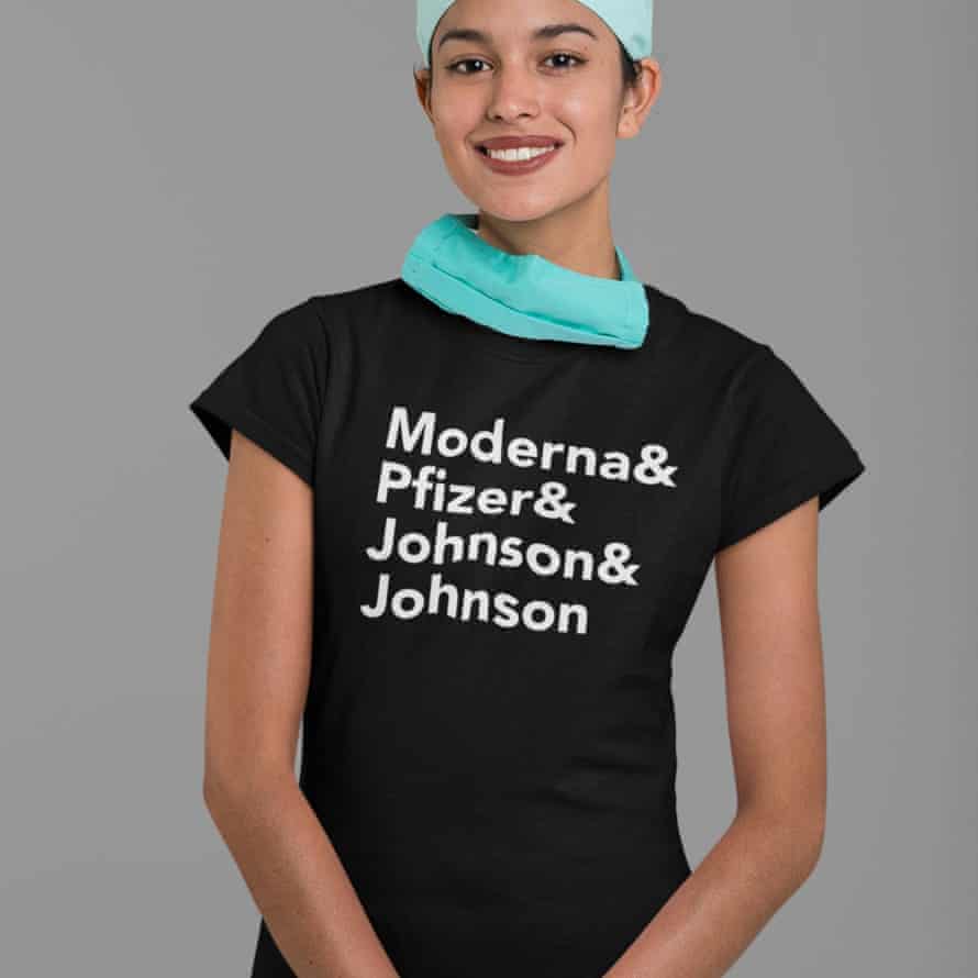 Posh And Loom’s Moderna&amp;Pfizer&amp;Johnson&amp;Johnson T-shirt.