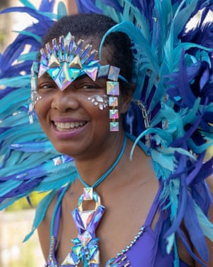 Kay preparing for the parade