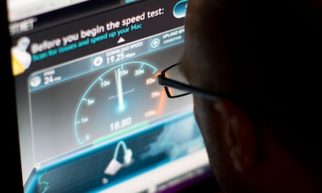 An online broadband speed test