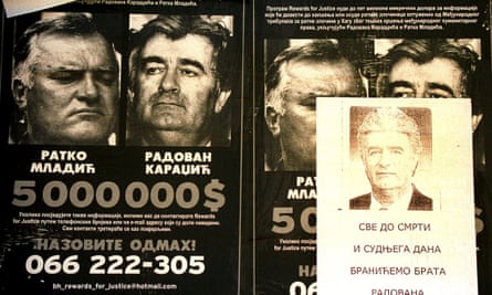 Wanted posters issued for Karadžić and Ratko Mladic.