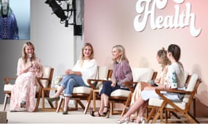 Gwyneth Paltrow with (from left) Cameron Diaz, Tory Burch, Nicole Richie and Miranda Kerr at In Goop Health.