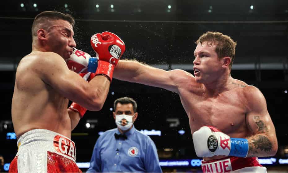 Saúl ‘Canelo’ Álvarez: ‘This is the reality of my life. No boxing, no life’ | Canelo Álvarez 1 Saúl ‘Canelo’ Álvarez lands a punch against Avni Yildirim of Turkey during their fight in Miami in February.