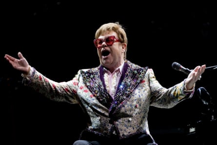 Elton John during his Farewell Yellow Brick Road tour in New Orleans in January.