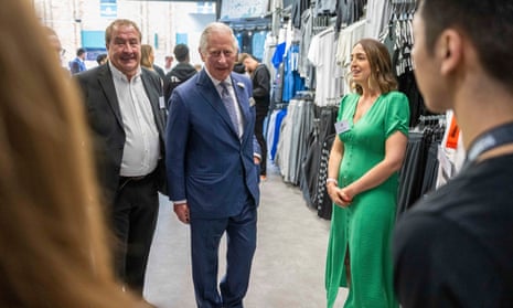 Charles visiting a Prince's Trust programme at JD Sports, Walworth in May last year.