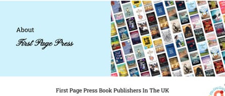 The ‘First Page Press’ website.