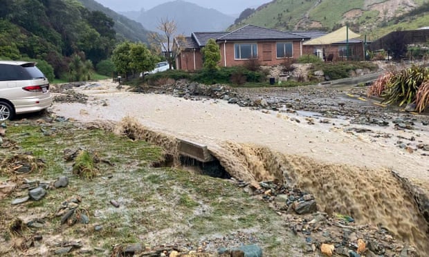 A washed out road in Nelson.