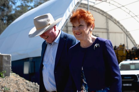 One Nation leader Pauline Hanson and Barnaby Joyce