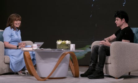 Lorraine Kelly interviewing musician Gary Numan on Lorraine.
