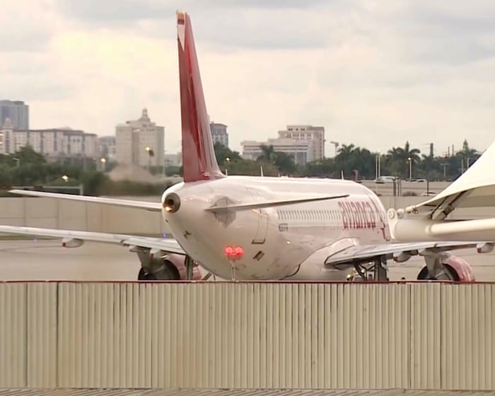 Severe turbulence injures at least eight on flight and forces emergency landing in Miami
