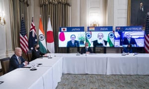 The virtual meeting between Joe Biden and leaders of the other three “Quad” nations.