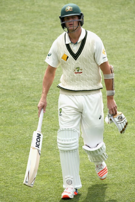 A fading memory: Joe Mennie walks off after being dismissed during day four of the second Test match between Australia and South Africa in Hobart