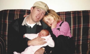 A 1999 family photo of Patrick Hardison with his two daughters.