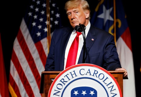 Donald Trump at the North Carolina GOP convention dinner in Greenville, North Carolina, on 5 June 2021.