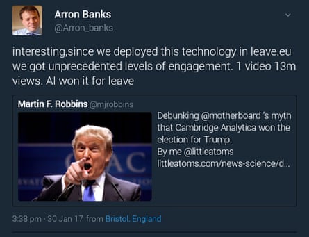 Arron Banks tweet
