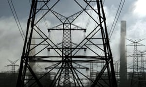 power lines from Liddell power station, NSW