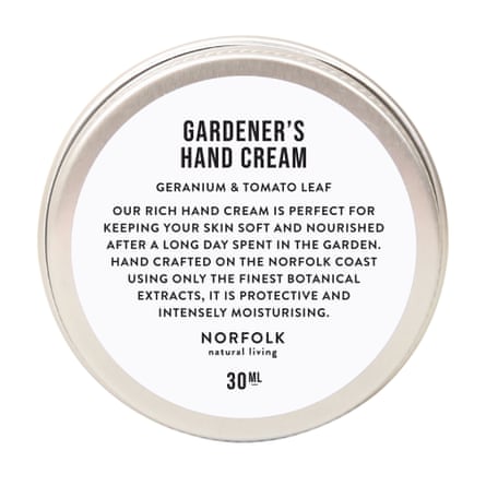 Round tin of cream with b/w label