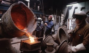 Workers at the Whitechapel Bell Foundry cast tower bells