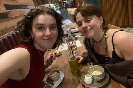 Issy (left) and Scarlett on their date.