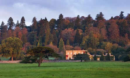 View across the park to the house at Killerton, Devon, in September.