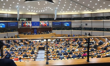 The European parliament in Brussels