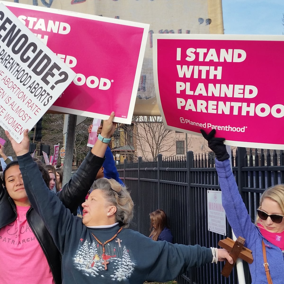 Planned Parenthood Anti Abortion Protests Met By Counter Demonstrations Planned Parenthood The Guardian Planned Parenthood Anti Abortion Protests Met By Counter Demonstrations Planned Parenthood The Guardian