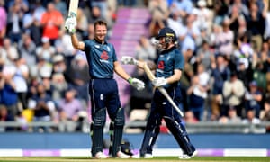 Jos Buttler celebrates his century at Southampton