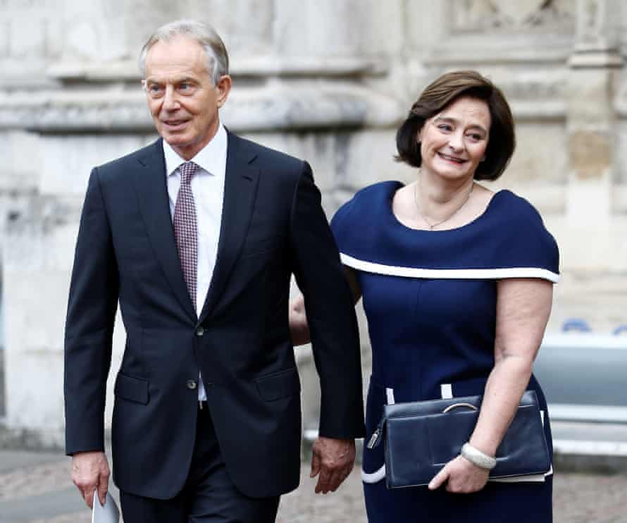 Cựu Thủ tướng Tony Blair và phu nhân Cherie Blair