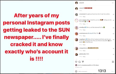 A post from Coleen Rooney’s private Instagram account made on the day of her viral public post accusing “Rebekah Vardy’s account”.