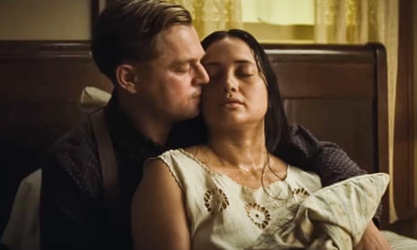 Leonardo DiCaprio and Lily Gladstone in Killers of the Flower Moon.