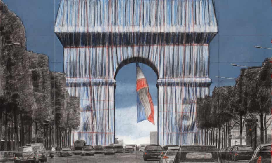 L Arc De Triomphe Wrapped Christo S Dream Being Realised Christo The Guardian L Arc De Triomphe Wrapped Christo S Dream Being Realised Christo The Guardian