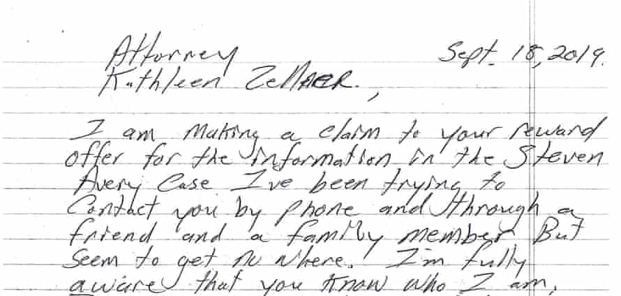 An excerpt from Evans's letter.