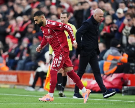 Mohamed Salah came on as a substitute for Liverpool against Brighton.