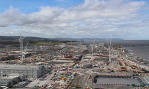 Construction work at Hinkley Point C, the new nuclear power station in Somerset, UK