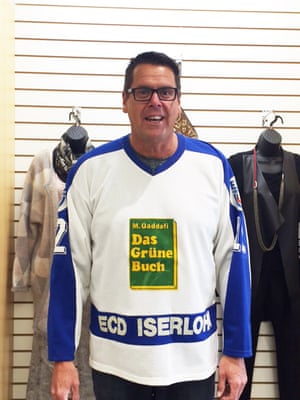 Bruce Hardy’s hockey shirt, complete with Green Book logo.