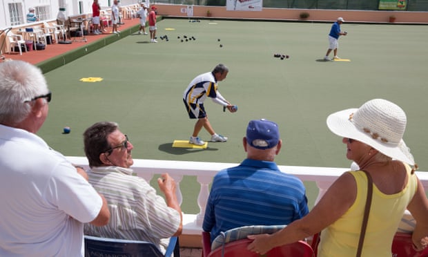 Britons watching a bowls tournament in Spain