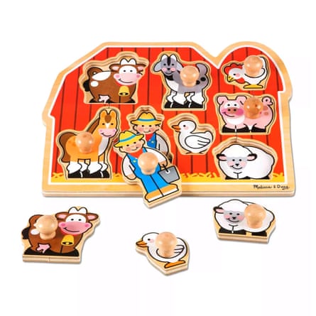 Melissa & Doug’s Farm Friends Large Peg Puzzle
