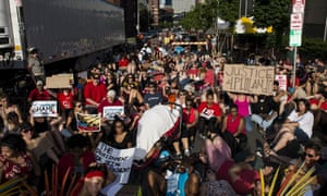 Activists protest on Friday in downtown Minneapolis, Minnesota, against the death of Philando Castile.