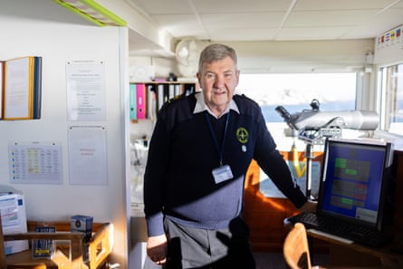 Les Dawson in the coastguards’ office