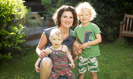 Amelia Hill with her children