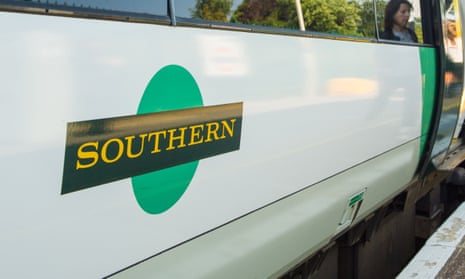 A train operated by Southern Railway, who the RMT have accused of lying over cancelled train services. 