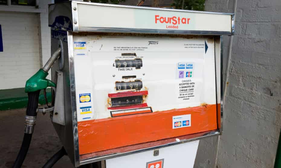 An obsolete four star petrol pump – almost every country has banned leaded petrol.