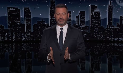 Jimmy Kimmel on a draft executive order by Trump, in December 2020, to seize voting machines: “It was a last ditch effort to keep Trump in power. A Sieg Hail Mary, if you will.”
