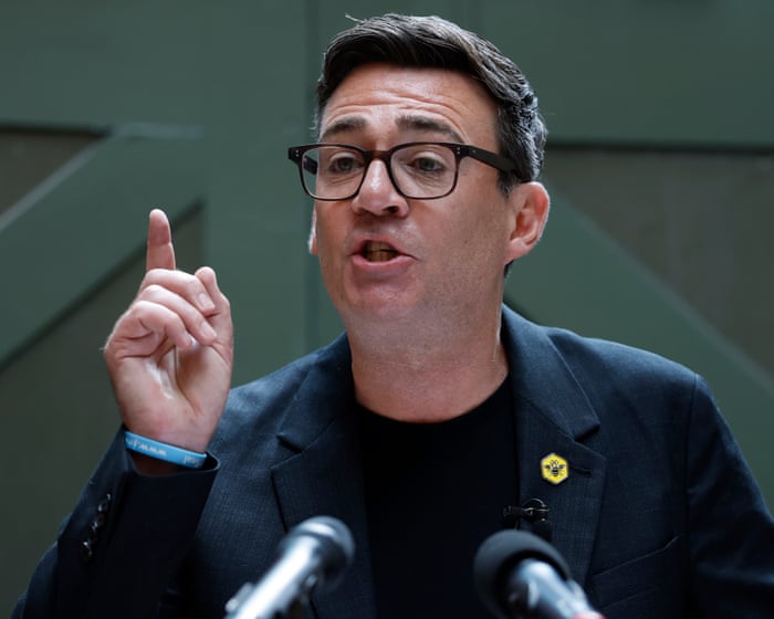 Andy Burnham promises 'biggest change in our lifetimes' in Manchester speech – video