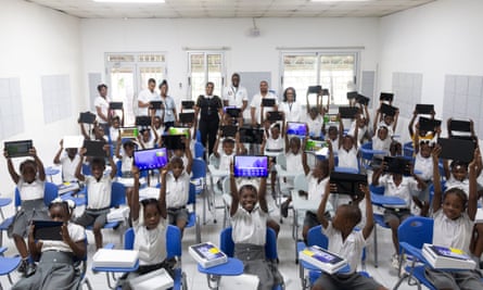 A classroom of schoolchildren