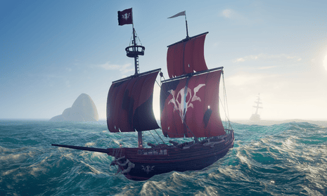 The new brigantine ship from Sea of Thieves.