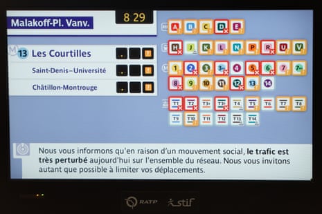 A screen showing delays
