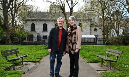 Antonio Pappano, Chief Conductor of the LSO and managing director Kathryn McDowell in front of LSO St Luke’s, London, which is to be redeveloped next year.