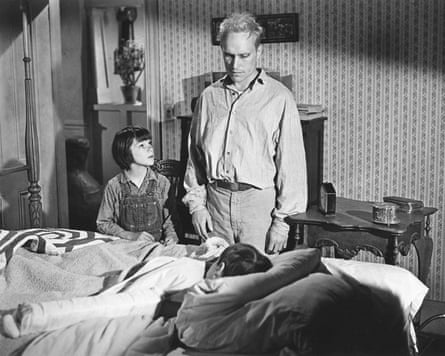 Robert Duvall as the mysterious Boo Radley in To Kill a Mockingbird, 1962. It was a non-speaking but crucial role in the film.