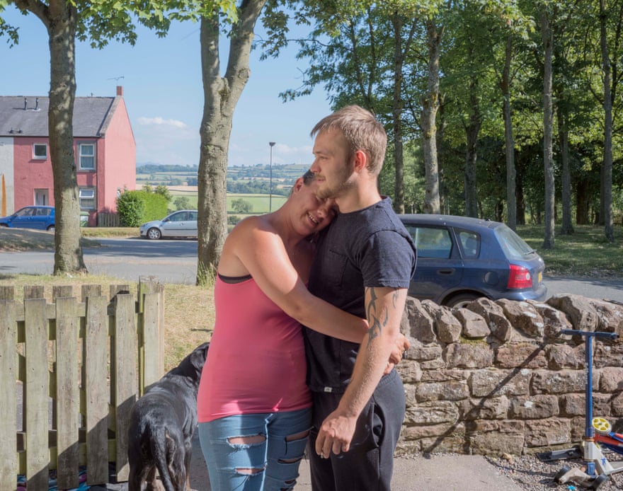 Katrina and her husband Kyle in Aspatria (2018). He had been continuously employed since the age of 16, but has this year been furloughed from a local mattress manufacturer. The plant is now at risk of closure and Kyle has begun to experience panic attacks