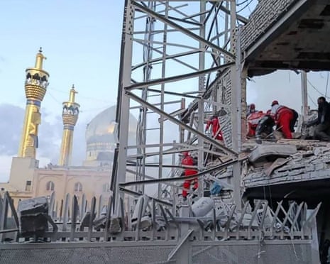 Iranian rescue teams search rubble after airstrikes in Tehran